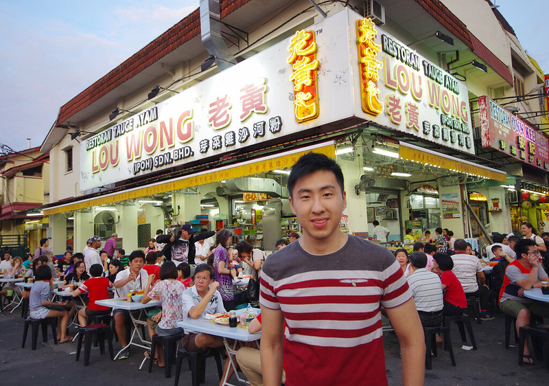 in front of lou wong restaurant