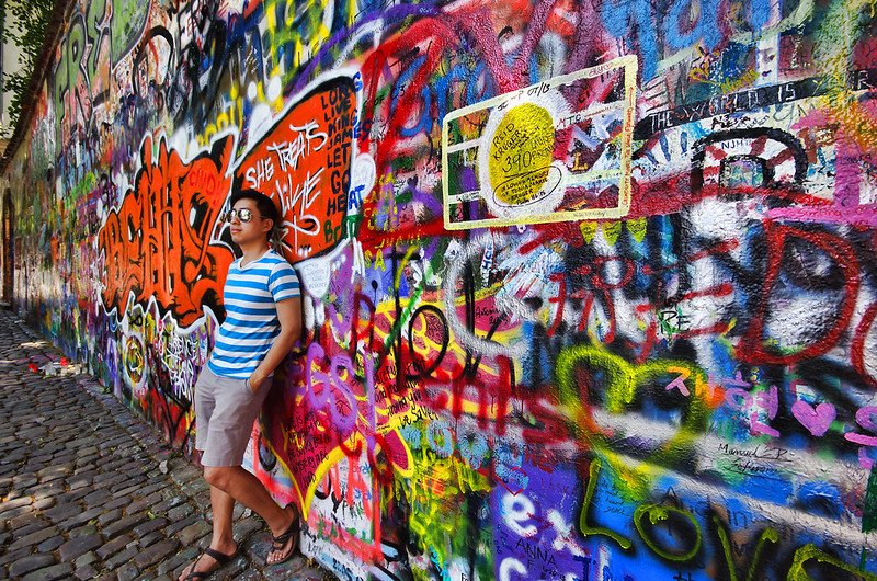 lennon wall in prague's mala strana