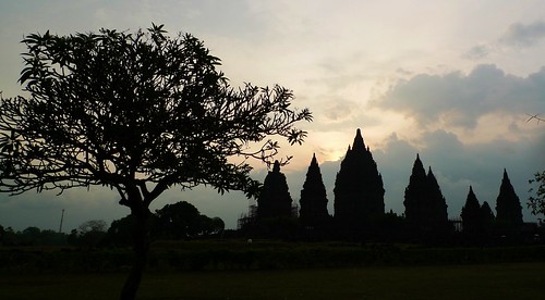 Prambanan on a rainy afternoon