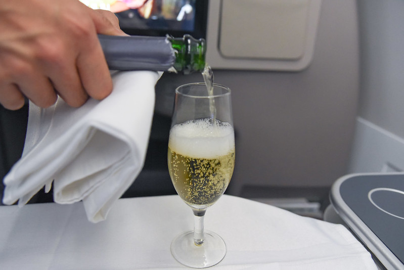 charles heidsieck champagne on PAL's business class