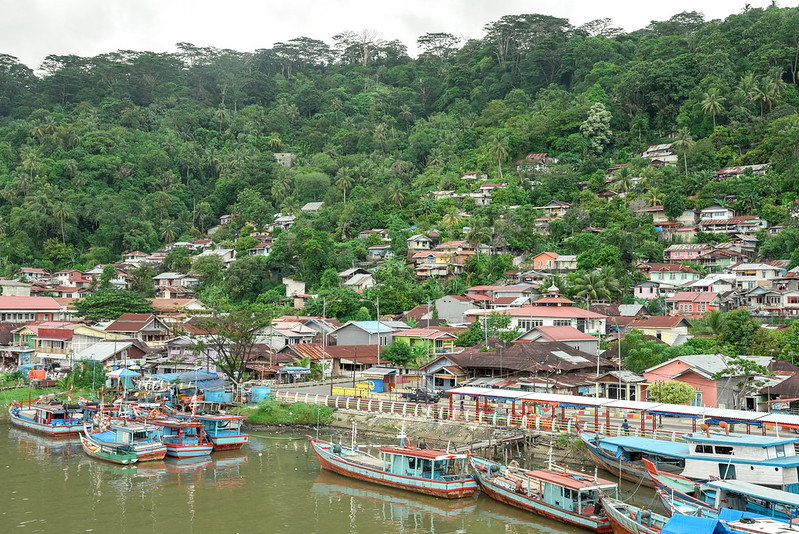 view of the muaro river from sitti nurbaya bridge