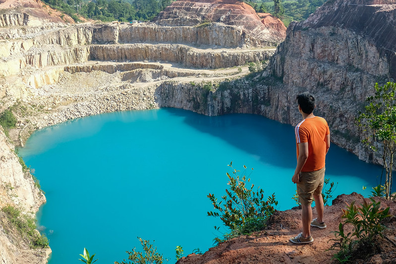 the blue lake at kangkar pulai in johor