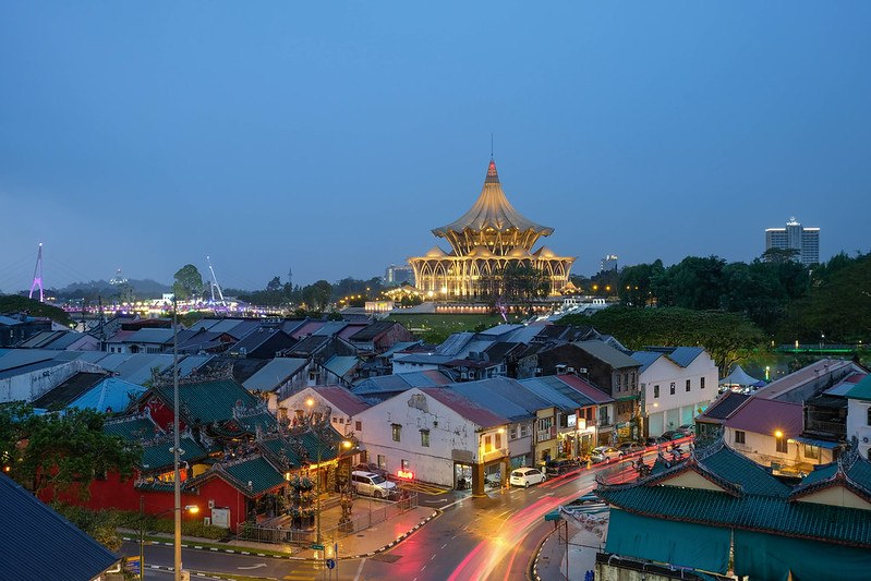 skyline of kuching