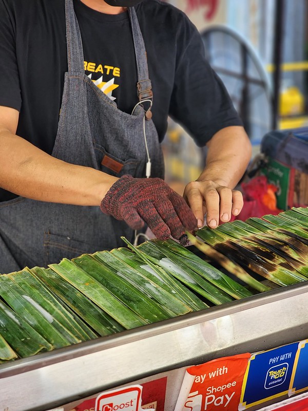 one of the stalls in the glutton street of muar