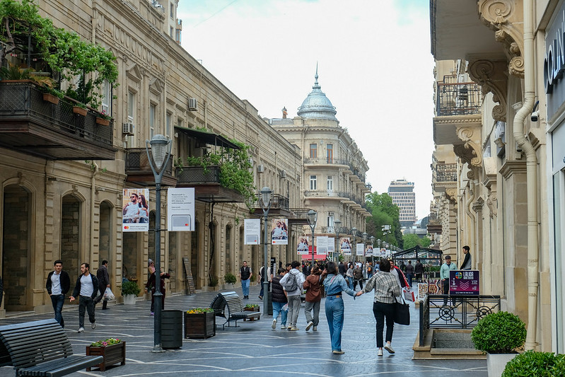 pedestrian area of nizami street