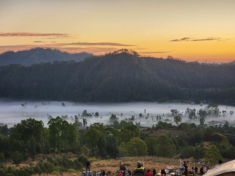 witnessing a sea of clouds during the sunrise tour of mt. batur