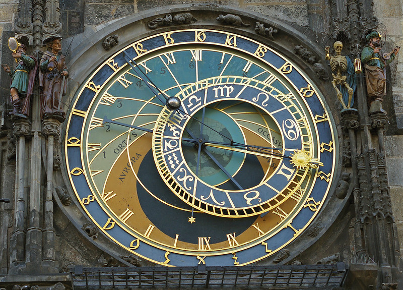 astronomical clock in prague's old town square